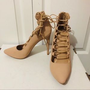 Charlotte Russe Tie Up Heels